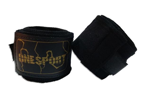 Par De Bandagem Atadura Elástica 3 Metros Muay Thai Boxe - Preto - One Sport Menor preço em Par De Bandagem Atadura Elástica 3 Metros Muay Thai Boxe - Preto - One Sport