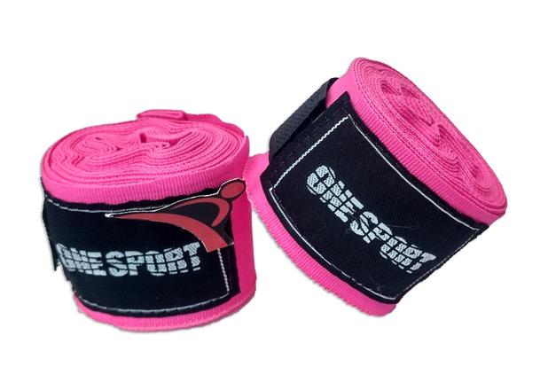 Par De Bandagem Atadura Elástica 3 Metros Muay Thai Boxe - Rosa - One Sport Menor preço em Par De Bandagem Atadura Elástica 3 Metros Muay Thai Boxe - Rosa - One Sport