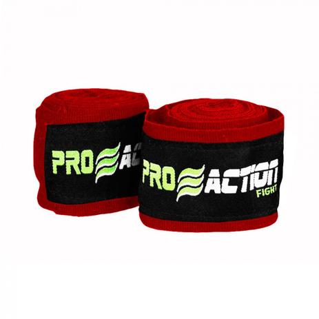 Par de Bandagem Elastica 3 Metros em Poliester Vermelha Proaction Menor preço em Par de Bandagem Elastica 3 Metros em Poliester Vermelha Proaction