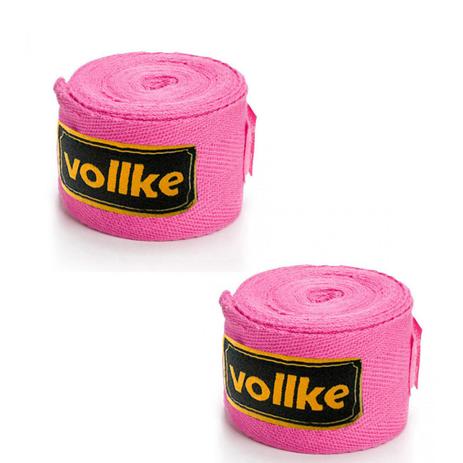 Par de Bandagem Elastica 5 Metros Rosa Vollke Menor preço em Par de Bandagem Elastica 5 Metros Rosa Vollke