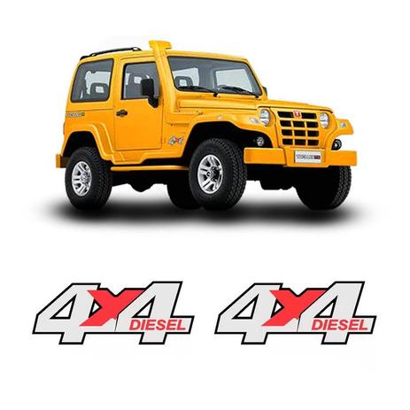 Par de Emblemas Adesivos 4x4 Diesel Troller 2005 - Sportinox Menor preço em Par de Emblemas Adesivos 4x4 Diesel Troller 2005 - Sportinox