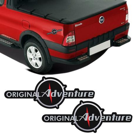 Menor preço em Par De Emblemas Original Adventure Fiat Strada 2008 Adesivo - Sportinox