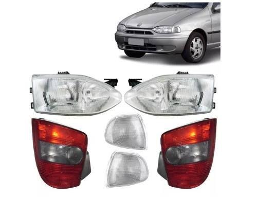 Par de Farol Foco Duplo + Pisca + Lanterna Palio 1996 A 2000 - Fiat Menor preço em Par de Farol Foco Duplo + Pisca + Lanterna Palio 1996 A 2000 - Fiat