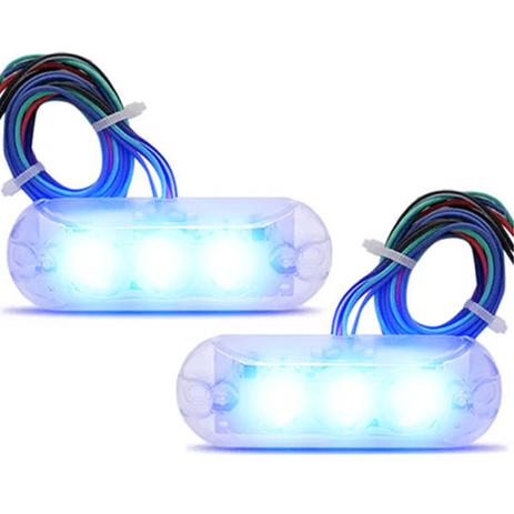 Par de Farol Strobo Avulso Zendel X8 LED Azul Menor preço em Par de Farol Strobo Avulso Zendel X8 LED Azul