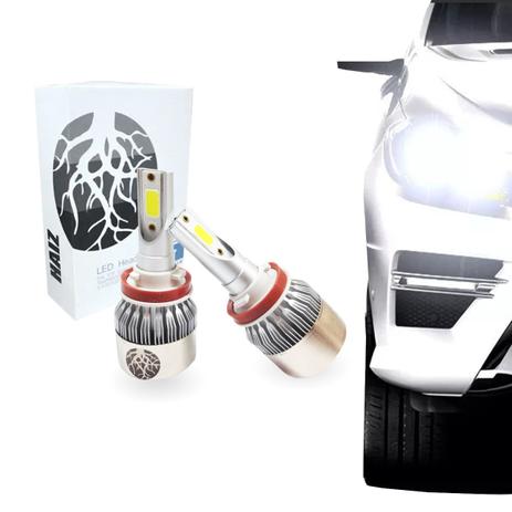 Par de Lâmpada Super Led H8 H9 H11 6000K 36W Efeito Xenon Com Cooler - Haiz Menor preço em Par de Lâmpada Super Led H8 H9 H11 6000K 36W Efeito Xenon Com Cooler - Haiz