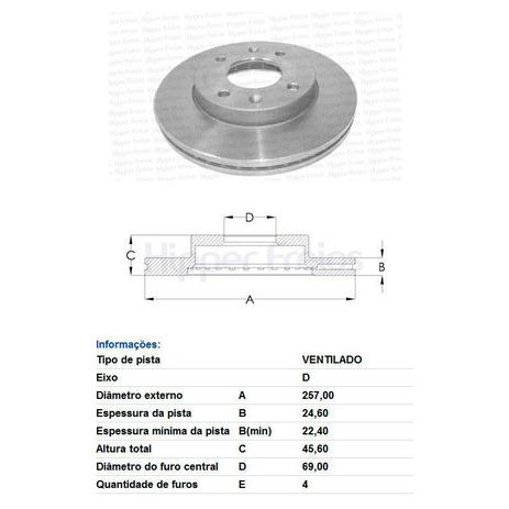 Par Disco de Freio Dianteiro Ventilado sem Cubo Hyundai Elantra 2.0 2001 a 2004 Sonata 2.7 2002 a 2003 Kia Cerato 1.6i 16V 2006 em diante - Hipper Menor preço em Par Disco de Freio Dianteiro Ventilado sem Cubo Hyundai Elantra 2.0 2001 a 2004 Sonata 2.7 2002 a 2003 Kia Cerato 1.6i 16V 2006 em diante - Hipper