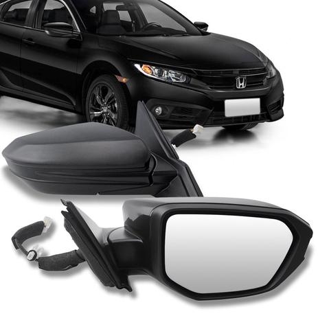 Par Espelho Retrovisor Externo Honda Civic 2016 2017 Elétrico Capa Preta - Sp acessórios Menor preço em Par Espelho Retrovisor Externo Honda Civic 2016 2017 Elétrico Capa Preta - Sp acessórios