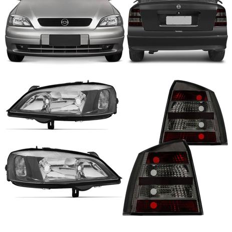Par Farol Astra 1999 200 2001 2002 Máscara Negra + Par Lanterna Traseira Fumê - Prime Menor preço em Par Farol Astra 1999 200 2001 2002 Máscara Negra + Par Lanterna Traseira Fumê - Prime