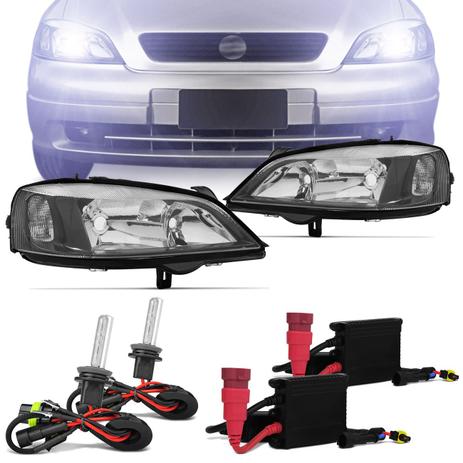 Par Farol Astra Hatch Sedan 1998 1999 2000 2001 2002 Máscara Negra + Kit Xênon 6000K - Kit prime Menor preço em Par Farol Astra Hatch Sedan 1998 1999 2000 2001 2002 Máscara Negra + Kit Xênon 6000K - Kit prime