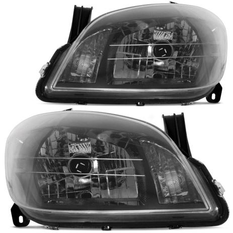 Par Farol Celta Prisma Máscara Negra 06 07 08 09 2010 2011 2 - Cabeça car Menor preço em Par Farol Celta Prisma Máscara Negra 06 07 08 09 2010 2011 2 - Cabeça car