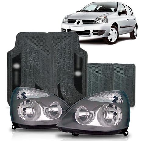 Par farol clio hatch 2006 a 2011 mascara cinza + jogo tapete pvc - Sp acessórios Menor preço em Par farol clio hatch 2006 a 2011 mascara cinza + jogo tapete pvc - Sp acessórios