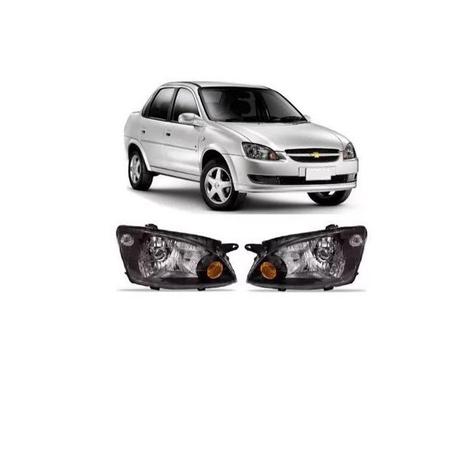 Par Farol Corsa Classic Mascara Negra 2010 A 2014 Menor preço em Par Farol Corsa Classic Mascara Negra 2010 A 2014