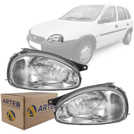 Par Farol Corsa Hatch Pickup Sedan Wagon 1994 1995 1996 1997 1998 1999 Original (Arteb) Menor preço em Par Farol Corsa Hatch Pickup Sedan Wagon 1994 1995 1996 1997 1998 1999 Original (Arteb)