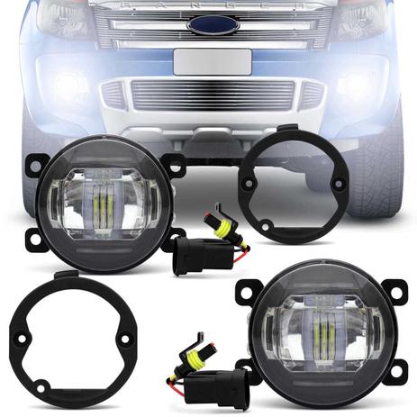 Par Farol de Milha 3 LEDs DRL Ranger 2012 2013 2014 2015 2016 2017 2018 - Shocklight Menor preço em Par Farol de Milha 3 LEDs DRL Ranger 2012 2013 2014 2015 2016 2017 2018 - Shocklight