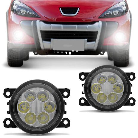 Par Farol de Milha 6 LEDs Peugeot Hoggar 2010 2011 2012 2013 Auxiliar Neblina - Prime Menor preço em Par Farol de Milha 6 LEDs Peugeot Hoggar 2010 2011 2012 2013 Auxiliar Neblina - Prime