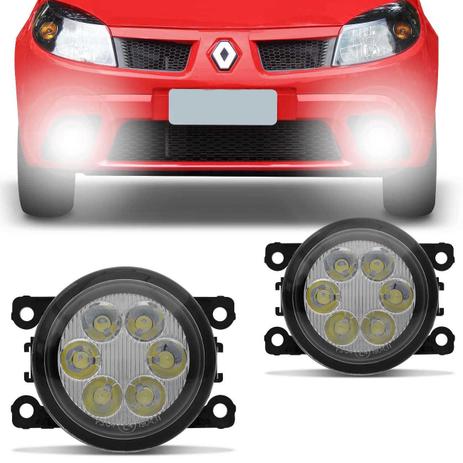 Par Farol de Milha 6 LEDs Sandero 2007 a 2018 Auxiliar Neblina - Prime Menor preço em Par Farol de Milha 6 LEDs Sandero 2007 a 2018 Auxiliar Neblina - Prime