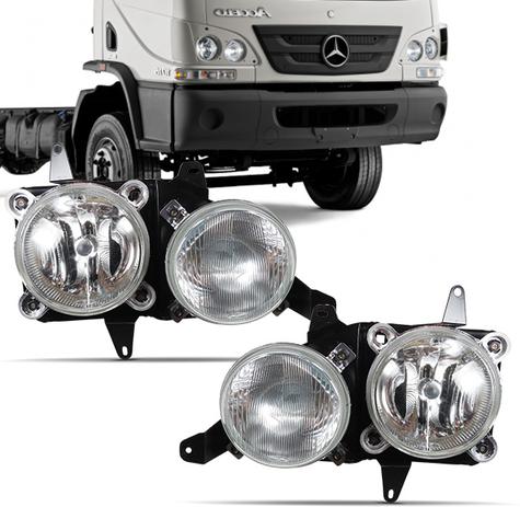 Par Farol Duplo Caminhao Accelo 03 04 05 06 07 MBB - Fortluz Menor preço em Par Farol Duplo Caminhao Accelo 03 04 05 06 07 MBB - Fortluz