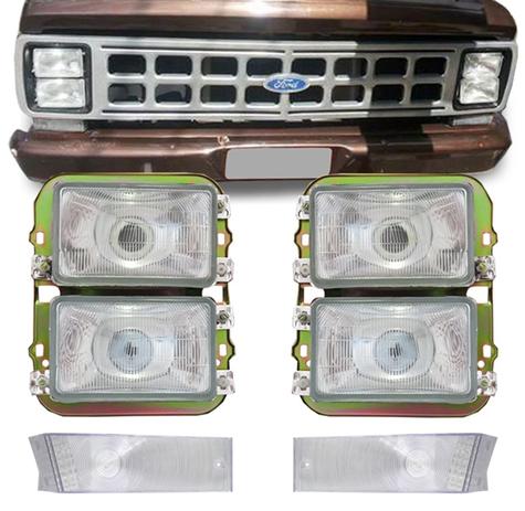 Par Farol Duplo F1000 F4000 84 85 86 87 88 89 90 91 92 93 94 e Lente Dianteira Cristal 04 Peças - Fortluz Menor preço em Par Farol Duplo F1000 F4000 84 85 86 87 88 89 90 91 92 93 94 e Lente Dianteira Cristal 04 Peças - Fortluz