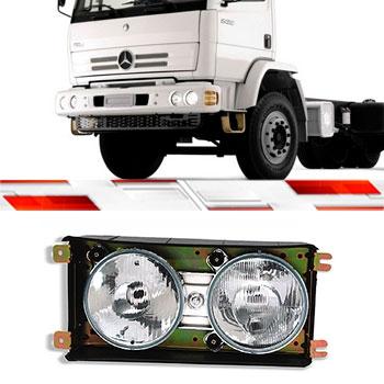 PAR FAROL DUPLO MERCEDES BENZ 1215C 161 1714 2420 2423 2428 ANO 2000 em Diante USA LÂMPADA H1 / H1 - Nino Menor preço em PAR FAROL DUPLO MERCEDES BENZ 1215C 161 1714 2420 2423 2428 ANO 2000 em Diante USA LÂMPADA H1 / H1 - Nino
