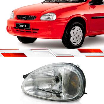 PAR FAROL FAMÍLIA CORSA 1994 Até 1998 HATCH WAGON SEDAN PICKUP USA LÂMPADA H4 - Nino Menor preço em PAR FAROL FAMÍLIA CORSA 1994 Até 1998 HATCH WAGON SEDAN PICKUP USA LÂMPADA H4 - Nino