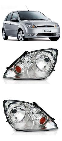Par Farol Ford Fiesta 2003 2004 2005 2006 2007 Cromado Menor preço em Par Farol Ford Fiesta 2003 2004 2005 2006 2007 Cromado