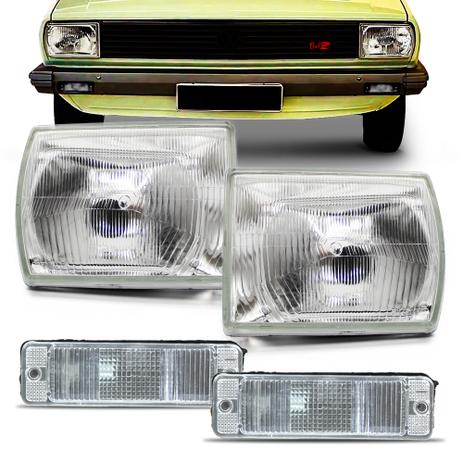 Par Farol Gol Bx Ar 1980 1981 1982 1983 1984 1985 Lente Vidro e Pisca Cristal 04 Peças - Orgus Menor preço em Par Farol Gol Bx Ar 1980 1981 1982 1983 1984 1985 Lente Vidro e Pisca Cristal 04 Peças - Orgus