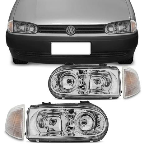 Par Farol Gol G2 96 97 98 99 Foco Duplo + Par Pisca Dianteira Cristal Encaixe Arteb - Kit prime Menor preço em Par Farol Gol G2 96 97 98 99 Foco Duplo + Par Pisca Dianteira Cristal Encaixe Arteb - Kit prime