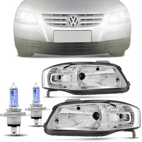 Par Farol Gol G4 2006 a 2013 Máscara Cromada + Par Lâmpadas Super Branca Philips 4300K - Prime Menor preço em Par Farol Gol G4 2006 a 2013 Máscara Cromada + Par Lâmpadas Super Branca Philips 4300K - Prime