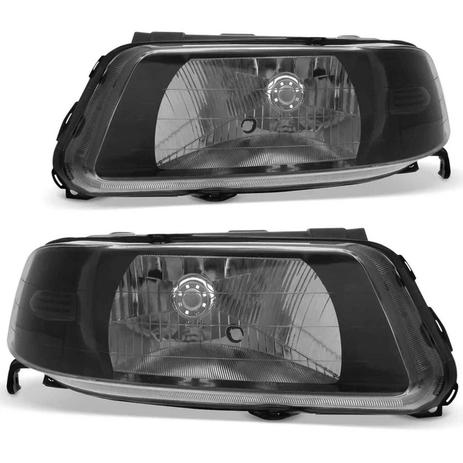Par Farol Gol Parati Saveiro G3 2000 2001 2002 2003 2004 2005 Foco Simples Máscara Negra - Kit prime é boa?