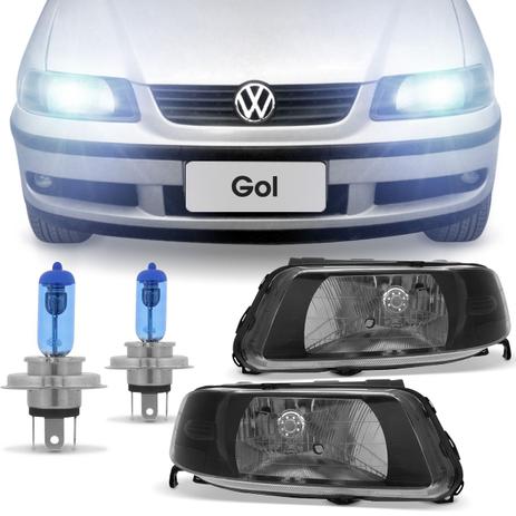 Par Farol Gol Parati Saveiro G3 Máscara Negra + Par Lâmpadas Super Brancas 4200K Efeito Xênon - Prime Menor preço em Par Farol Gol Parati Saveiro G3 Máscara Negra + Par Lâmpadas Super Brancas 4200K Efeito Xênon - Prime