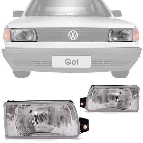 Par Farol Gol Parati Saveiro Voyage G1 Quadrado 1991 1992 1993 1994 Foco Simples Cromado - Ipv é boa?