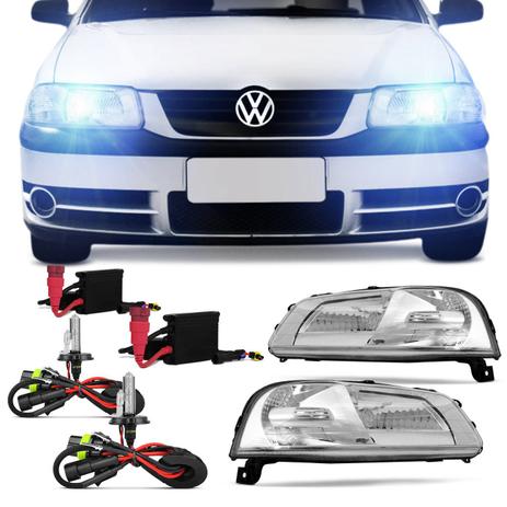 Par Farol Gol Saveiro Parati G3 2000 a 2005 Máscara Cromada + Kit Xênon H4-2 8000K - Prime é ruim? Par Farol Gol Saveiro Parati G3 2000 a 2005 Máscara Cromada + Kit Xênon H4-2 8000K - Prime é boa?