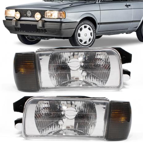 Par Farol Gol Voyage Parati Saveiro Quadrado 91 92 93 94 95 96 Lente Lisa e Pisca Fume 04 Peças - Rcd é boa?