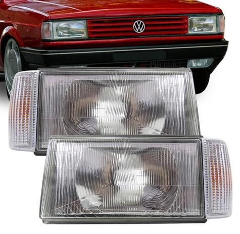 Par Farol Maior Parati Voyage Gol GTI GTS 1987 1988 1989 1990 Lente Vidro e Pisca Cristal 04 Peças - Rcd Menor preço em Par Farol Maior Parati Voyage Gol GTI GTS 1987 1988 1989 1990 Lente Vidro e Pisca Cristal 04 Peças - Rcd
