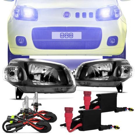 Par Farol Máscara Negra Novo Uno 2010 a 2019 Fiorino 2013 a 2019 + Kit Xênon 8000K - Prime Menor preço em Par Farol Máscara Negra Novo Uno 2010 a 2019 Fiorino 2013 a 2019 + Kit Xênon 8000K - Prime