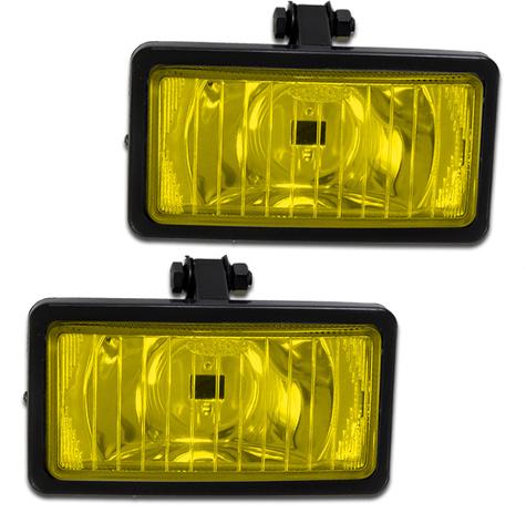 Par Farol Milha Universal Retangular Carcaça Preta Lente Amarela Auxiliar 158X83mm - Fortluz Menor preço em Par Farol Milha Universal Retangular Carcaça Preta Lente Amarela Auxiliar 158X83mm - Fortluz