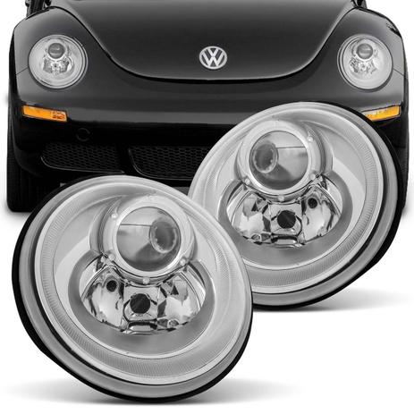 Par Farol New Beetle 2007 2008 2009 2010 2011 2012 Máscara Cromada Foco Duplo - Kit Prime Menor preço em Par Farol New Beetle 2007 2008 2009 2010 2011 2012 Máscara Cromada Foco Duplo - Kit Prime