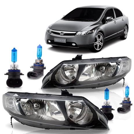 Par Farol New Civic 2006 A 2011 Mascara Negra + Lampadas - Sp acessórios é ruim? Par Farol New Civic 2006 A 2011 Mascara Negra + Lampadas - Sp acessórios é boa?