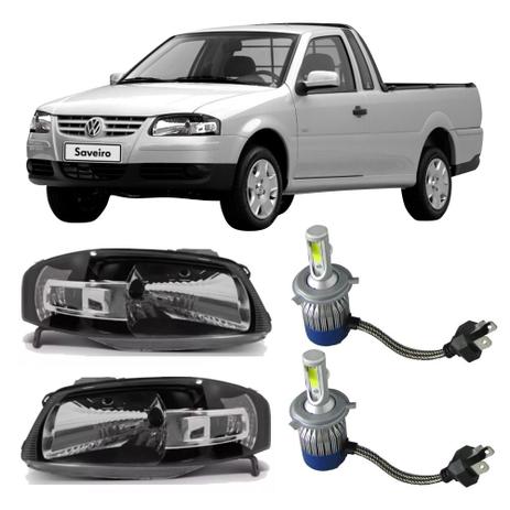 Par Farol Original Fumê com Lâmpadas Super Led VW Saveiro G4 2006 a 2009 - Arteb Menor preço em Par Farol Original Fumê com Lâmpadas Super Led VW Saveiro G4 2006 a 2009 - Arteb