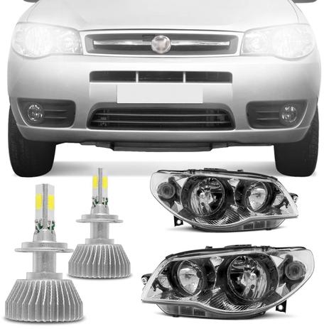 Par Farol Palio Siena Strada G3 03 a 14 Máscara Cromada Aro Preto + Par Lâmpadas Super Led 3D 6000k - Prime Menor preço em Par Farol Palio Siena Strada G3 03 a 14 Máscara Cromada Aro Preto + Par Lâmpadas Super Led 3D 6000k - Prime