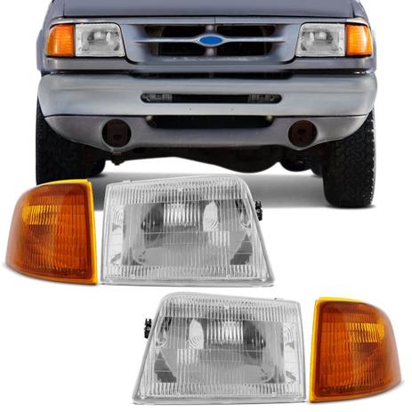 Par Farol Ranger 1993 a 1997 Máscara Cromada + Par Lanterna Dianteira Pisca Âmbar - Prime Menor preço em Par Farol Ranger 1993 a 1997 Máscara Cromada + Par Lanterna Dianteira Pisca Âmbar - Prime