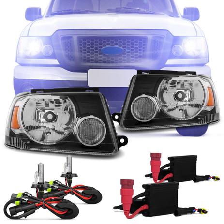 Par Farol Ranger 2005 2006 2007 2008 2009 Máscara Negra + Kit Xênon 8000K - Prime Menor preço em Par Farol Ranger 2005 2006 2007 2008 2009 Máscara Negra + Kit Xênon 8000K - Prime
