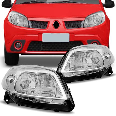 Par Farol Sandero 2007 2008 2009 2010 2011 Máscara Cromada Foco Simples Pisca Embutido - Prime é boa?