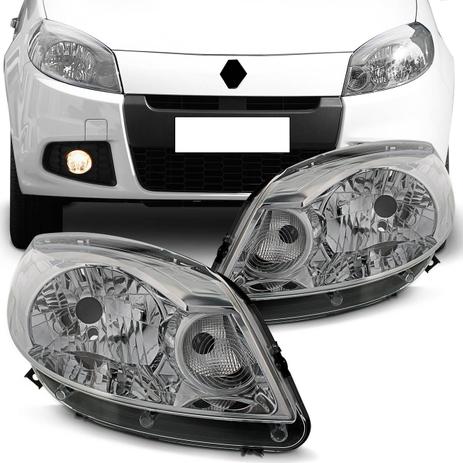 Par Farol Sandero 2012 2013 2014 Máscara Cromada Foco Simples - Kit prime é boa?
