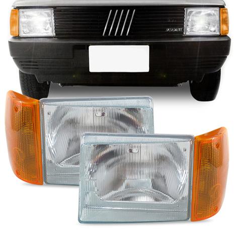 Par Farol Uno Premio Elba Fiorino 83 84 85 86 87 88 89 90 Lente Vidro e Pisca Ambar 04 Peças - Varius Menor preço em Par Farol Uno Premio Elba Fiorino 83 84 85 86 87 88 89 90 Lente Vidro e Pisca Ambar 04 Peças - Varius