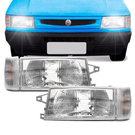 Par Farol Uno Premio Elba Fiorino 91 92 93 94 95 96 97 98 99 00 01 02 03 Lente Lisa e Pisca Cristal - Rcd Menor preço em Par Farol Uno Premio Elba Fiorino 91 92 93 94 95 96 97 98 99 00 01 02 03 Lente Lisa e Pisca Cristal - Rcd