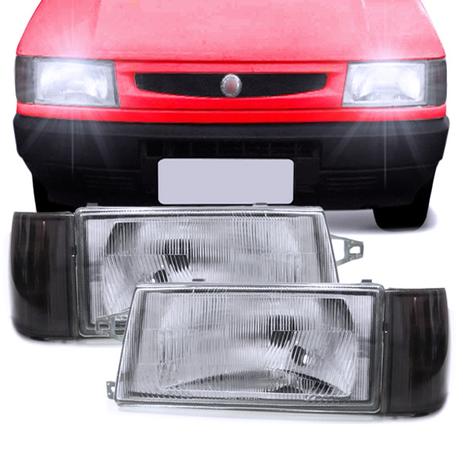 Par Farol Uno Premio Elba Fiorino 91 92 93 94 95 96 97 98 99 00 01 02 03 Lente Vidro e Pisca Fume - Lightway Menor preço em Par Farol Uno Premio Elba Fiorino 91 92 93 94 95 96 97 98 99 00 01 02 03 Lente Vidro e Pisca Fume - Lightway