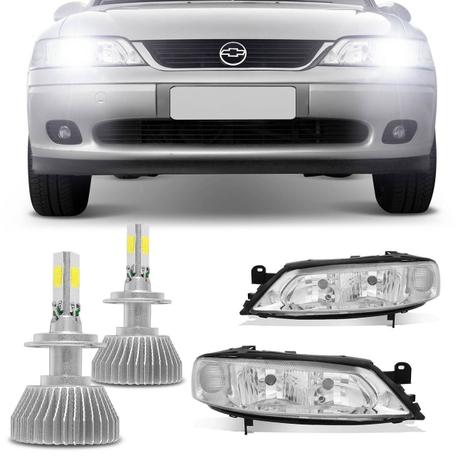 Par Farol Vectra Milenium 2000 a 2005 Serve 1997 a 1999 Foco Duplo + Kit Lâmpada Super LED 3D 6000K - Prime Menor preço em Par Farol Vectra Milenium 2000 a 2005 Serve 1997 a 1999 Foco Duplo + Kit Lâmpada Super LED 3D 6000K - Prime