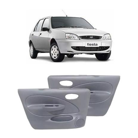 Par Forro Porta Dianteiro Fiesta Courier 96 97 98 99 2000 2001 2002 Cinza Com Tela e Vidro Elétrico - Formplast Menor preço em Par Forro Porta Dianteiro Fiesta Courier 96 97 98 99 2000 2001 2002 Cinza Com Tela e Vidro Elétrico - Formplast