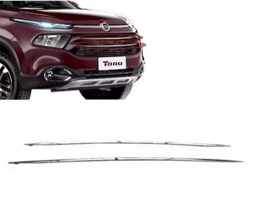 Par Friso Cromado Para-choque Dianteiro Toro 2016 2017 2018 Original - Fiat Menor preço em Par Friso Cromado Para-choque Dianteiro Toro 2016 2017 2018 Original - Fiat